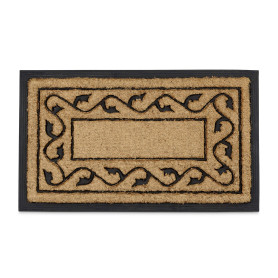 Relaxdays Paillasson fibres de coco 75x45 cm tapis de sol antidérapant motif décoratif