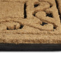 Relaxdays Paillasson fibres de coco 75x45 cm tapis de sol antidérapant motif décoratif, nature, 80 x 150 cm