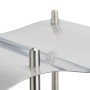 Relaxdays Casier à vin pour 9 bouteilles en inox 3 étages design moderne range-bouteilles HxlxP: 22 x 27 x 16,5 cm, argenté