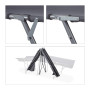 Relaxdays Lit de camp XXL couchage camping lit à trois pieds aluminium pliant charge maximale 120 kg HxlxP: 50 x 80 x 215 cm, sa