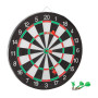 Relaxdays Cible de Fléchettes X2 43 cm Compétition Jeu de fléchettes avec 6 fléchettes