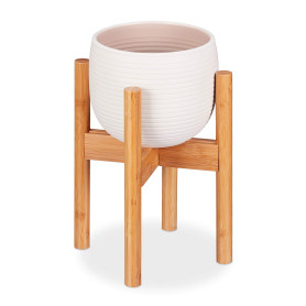 Relaxdays support pour fleurs en bambou