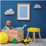 relaxdays Véhicules de Chantiers Enfants, tracteurs Jouets en Jeu de 4, Tourne vis avec 3 Embouts, à partir de 3 Ans