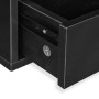 relaxdays Support d’imprimante Table de Travail, 3 Compartiments, aggloméré, Meuble HxLxP 22 x 40x 30 cm, Noir