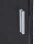 relaxdays Caisson de Bureau, 3 Compartiments & Porte, Salle de Travail, aggloméré, Rangement, HLP 57x48x34 cm, Noir