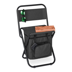 relaxdays Tabouret de Camping avec Poche