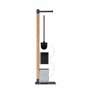 Relaxdays Serviteur WC Non Fixe, avec Porte-Rouleau, Brosse et Son Support, HLP env. 73x20x20 cm, Anthracite et Nature