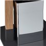 Relaxdays Serviteur WC Non Fixe, avec Porte-Rouleau, Brosse et Son Support, HLP env. 73x20x20 cm, Anthracite et Nature