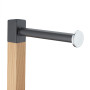 Relaxdays Serviteur WC Non Fixe, avec Porte-Rouleau, Brosse et Son Support, HLP env. 73x20x20 cm, Anthracite et Nature