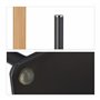 Relaxdays Serviteur WC Non Fixe, avec Porte-Rouleau, Brosse et Son Support, HLP env. 73x20x20 cm, Anthracite et Nature