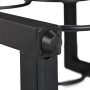 Relaxdays Range-Bouteille 9 emplacements, étagère pour Rangement de vin, métal, HxLxP: 37x35x17 cm, Cuisine & Bar, Noir