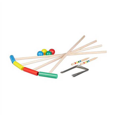 Relaxdays Jeu de Croquet en Bois