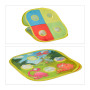 Relaxdays Jeu de Lancer, pour Jeunes Enfants, Motifs de Dinosaures, 4 Sacs à Lancer, intérieur et extérieur. Multicolore