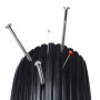 Relaxdays Roue de brouette 3.50-8, Pneu Caoutchouc, Jante en Acier, increvable, Charge maximale : 100 kg, Noire