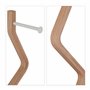 Relaxdays Serviteur WC Non Fixe, Porte-Rouleau, Brosse et Son Support, H x L x P : 75 x 18,5 x 18,5 cm, Blanc et Nature