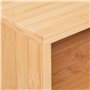 Relaxdays Support imprimante pour Bureau, 3 Compartiments, Rangement, HxLxP: 22 x 40 x 30 cm, Organiseur Bambou, Nature