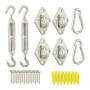 Relaxdays Kit de Fixation pour Voile d'ombrage