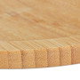 Relaxdays Hachoir Berceuse avec Planche, Bambou & Acier Inoxydable, Couteau à Herbes, Plateau de 25 cm, Nature - argenté