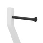 Relaxdays Serviteur WC, Non Fixe, Support pour Papier Toilette, Brosse et Porte-Brosse, 75x18,5x18,5 cm, Noir - Blanc