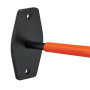 Relaxdays Support de pneus pour Mural, en Set de 4, pour pneus et Jantes jusqu'à 40 kg, en Acier, Orange - Noir