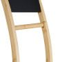 Relaxdays Serviteur WC, en Bambou, Non Fixe, Brosse et Porte-Brosse, H x L x P : 74 x 20 x 20 cm, Noir et Nature