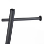 Relaxdays Serviteur WC en Acier et MDF, Non Fixe, Brosse, H x L x P : 87 x 26 x 20 cm, Noir et Nature