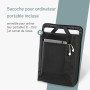 Relaxdays Serviteur WC, avec Brosse et Porte-Brosse, Porte-Rouleau, H x L x P : 66 x 24 x 18 cm, argenté