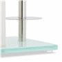 Relaxdays Serviteur WC, avec Brosse et Porte-Brosse, Porte-Rouleau, H x L x P : 66 x 24 x 18 cm, argenté