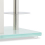 Relaxdays Serviteur WC, Non Fixe, Brosse et Porte-Brosse, H x L x P : 64,5 x 24 x 18 cm, argenté