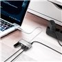 LogiLink Hub USB 2.0 à 4 Ports avec boîtier en Aluminium et Bloc d'alimentation Inclus