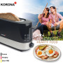 Korona 21305 Grille-pain 2 tranches | Fente | Boîtier extra étroit | peu encombrant | Degré de torréfaction réglable en continu 