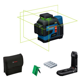Bosch Professional laser lignes GLL 12V-100-33 CG (3 lignes laser vertes sur 360°