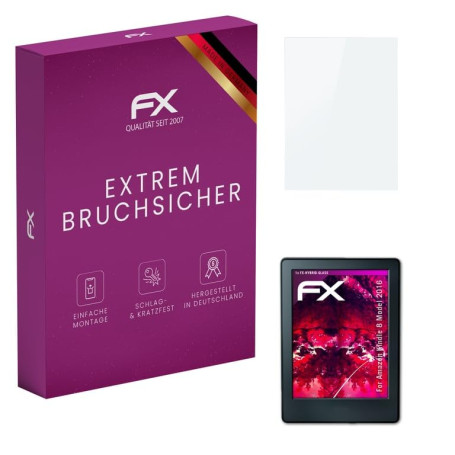 atFoliX Protection Écran Film de verre en plastique compatible avec Amazn Kindl 8 Model 2016 Verre film protecteur