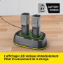 temps de charge pour 2 piles: 50 min à 80%