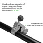 FANAUE Base de serrage de guidon avec adaptateur à bille de 1" pour guidon de moto de vélo de 13 à 52 mm de diamètre, socle de s