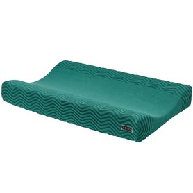 Meyco The Waves Housse de matelas à langer pour bébé 50 x 70 cm Vert émeraude
