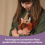 Habibi 1618 Coussin chauffant en peluche pour enfants et adultes – Mammouth avec garnissage en millet, peluche chauffante à réch