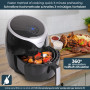 Jago® 7in1 Friteuse sans Huile 5.5l - 1700 W, Écran Tactile LED, 7 Programmes, Minuterie et Température Réglable, Acier Inoxydab