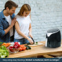 Jago® 7in1 Friteuse sans Huile 5.5l - 1700 W, Écran Tactile LED, 7 Programmes, Minuterie et Température Réglable, Acier Inoxydab