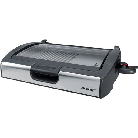 Steba VG200 Grill de Table Surface Lisse et Rainurée Inox 2200 W