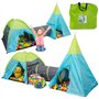 LittleTom Set 2 Tentes de Jeu avec Tunnel 320x100x135cm INCL 200 Boules colorées