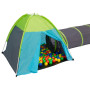 LittleTom Set 2 Tentes de Jeu avec Tunnel 320x100x135cm INCL 200 Boules colorées