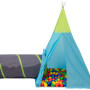 LittleTom Set 2 Tentes de Jeu avec Tunnel 320x100x135cm INCL 200 Boules colorées