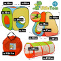 LittleTom Tente de Jeu pour Enfant avec 200 balles de balles et Tente de Jeu pour garçons et Filles avec balles de Jeu et Sac de