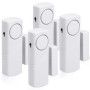 kwmobile Alarme Porte et Fenêtre - Lot 4x Alarme Sans Fil Anti-Intrusion - Sécurité Maison Contre Cambriolage - Fonctionnement M