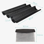 Navaris Plaque de cuisson baguette - Moule à pain antiadhésif avec planche en acier au carbone et coupe-pâte pour 3x baguette au