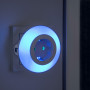 kwmobile 2x Veilleuse LED automatique - Lampe de nuit murale avec prise intermédiaire capteur crépusculaire 3 couleurs - Lumière