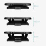 Navaris Repose-Pieds de Bureau - Repose Pieds Ergonomique - Appui Pied à Picots avec Angle réglable pour Chaise siège Gaming Fau