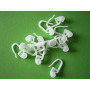 GARIMO Lot de 100 patins/roulettes à rideaux avec crochet pliant Coulisse interne