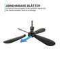 Bestlivings Ventilateur de plafond portable noir (câble XXL de 5 m) avec fiche et interrupteur, 220 V-240 V/5 W, diamètre 40 cm,